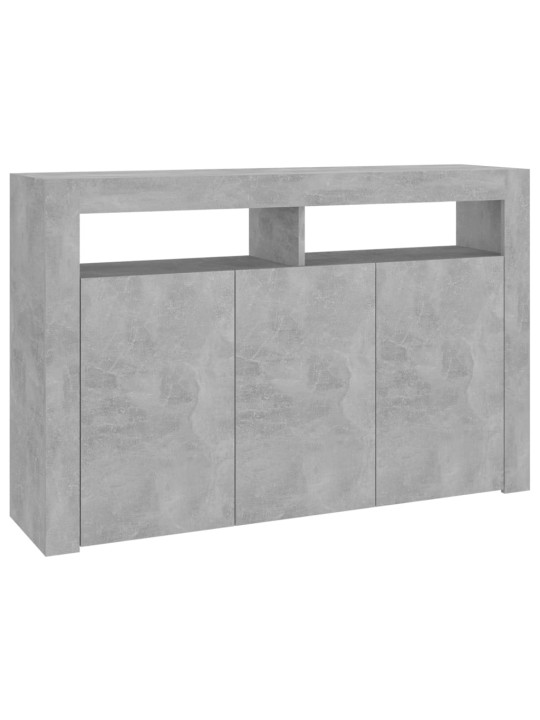 Kumode ar led lampiņām, 115,5x30x75 cm, betona pelēka