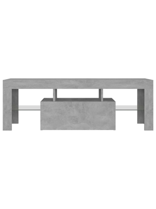 Tv galdiņš ar led lampiņām, 120x35x40 cm, betona pelēks
