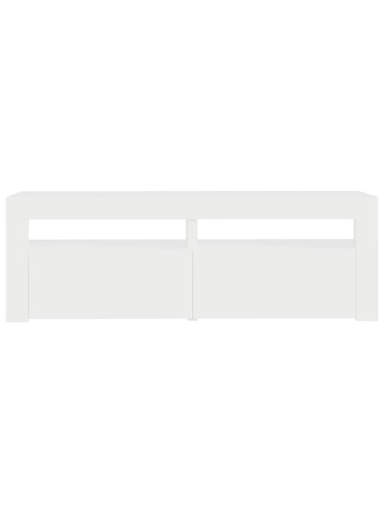 Tv galdiņš ar led lampiņām, 120x35x40 cm, balts