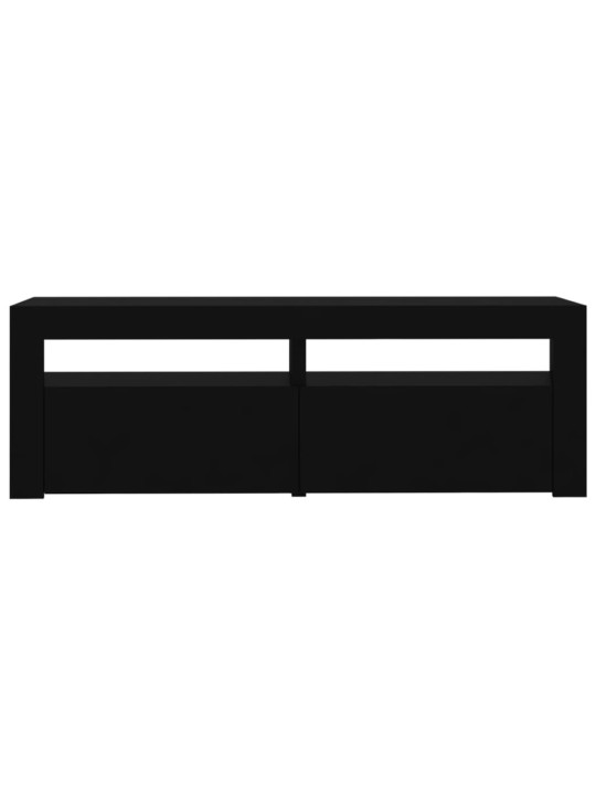 Tv galdiņš ar led lampiņām, 120x35x40 cm, melns