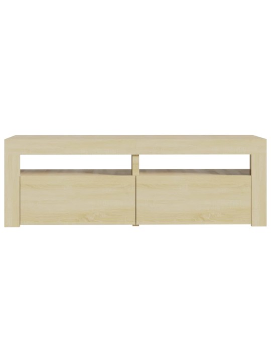 Tv galdiņš ar led lampiņām, 120x35x40 cm, ozolkoka krāsā