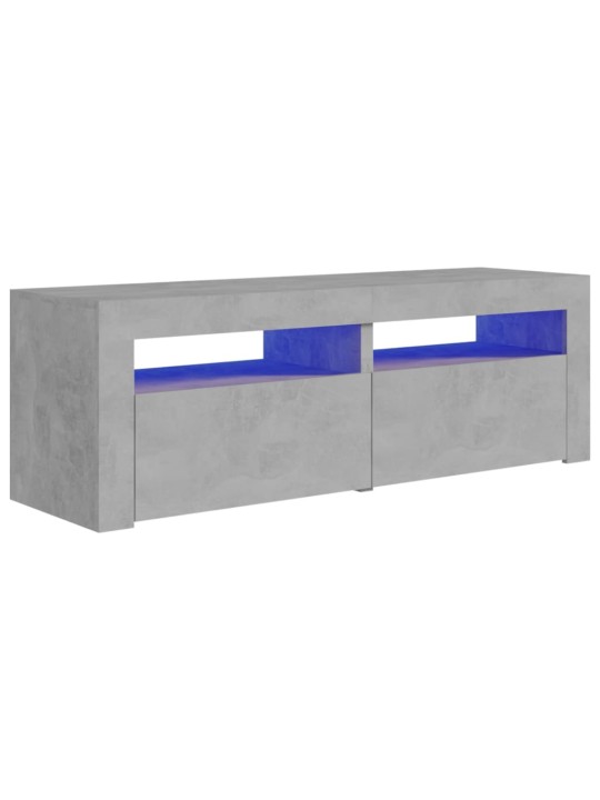 Tv galdiņš ar led lampiņām, 120x35x40 cm, betona pelēks