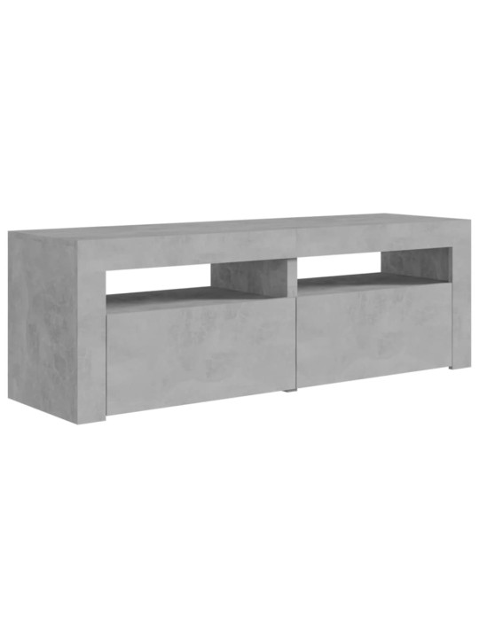 Tv galdiņš ar led lampiņām, 120x35x40 cm, betona pelēks