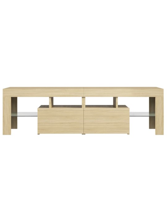 Tv skapītis ar led lampiņām, 140x36,5x40 cm, ozolkoka krāsā