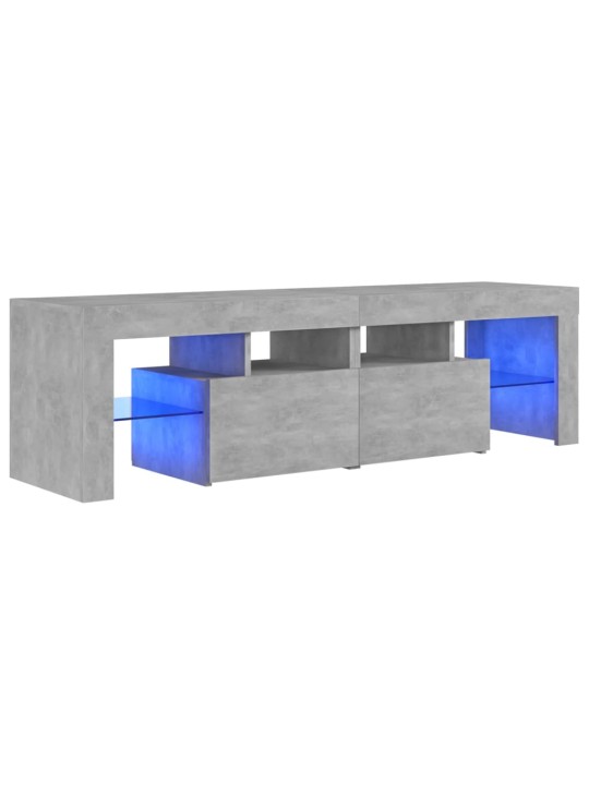 Tv galdiņš ar led lampiņām, 140x36,5x40 cm, betona pelēks