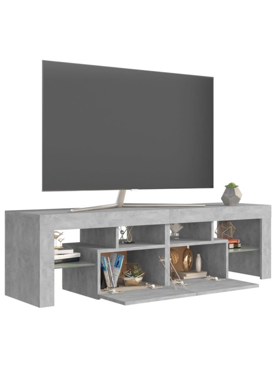 Tv galdiņš ar led lampiņām, 140x36,5x40 cm, betona pelēks