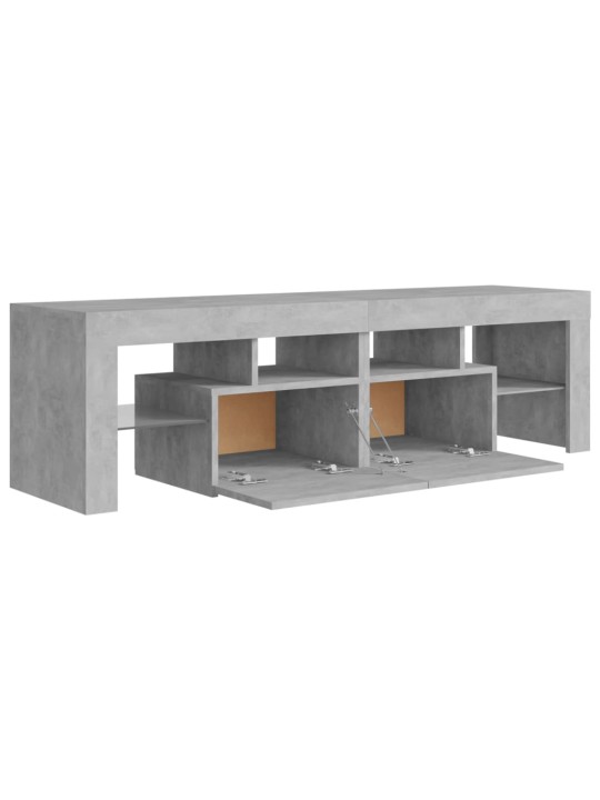 Tv galdiņš ar led lampiņām, 140x36,5x40 cm, betona pelēks