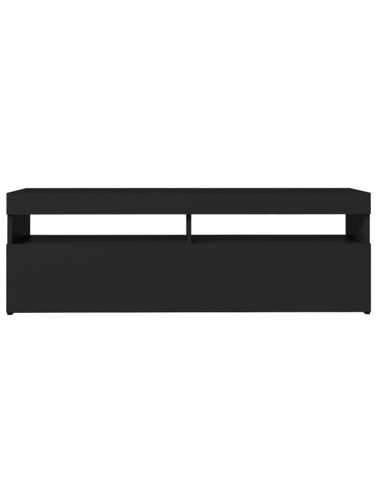 Tv galdiņš ar led lampiņām, 120x35x40 cm, melns