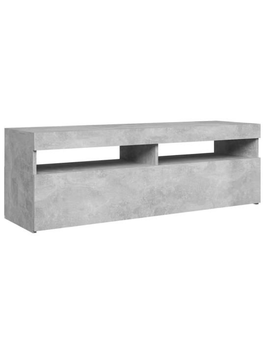 Tv galdiņš ar led lampiņām, 120x35x40 cm, betona pelēks