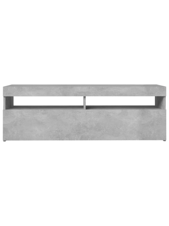 Tv galdiņš ar led lampiņām, 120x35x40 cm, betona pelēks