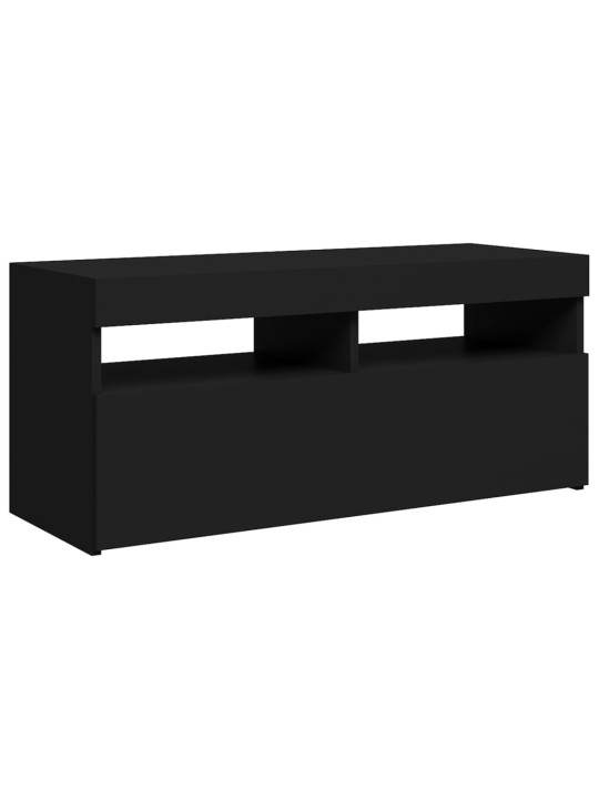 Tv galdiņš ar led lampiņām, 90x35x40 cm, melns