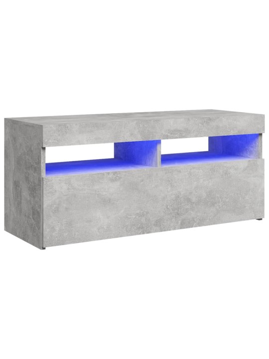 Tv skapītis ar led lampiņām, 90x35x40 cm, betona pelēks