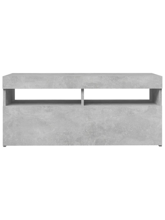 Tv skapītis ar led lampiņām, 90x35x40 cm, betona pelēks