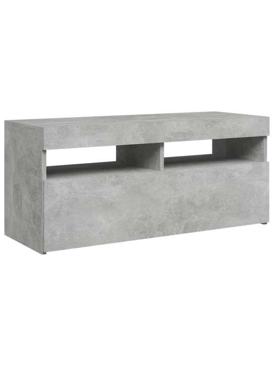 Tv skapītis ar led lampiņām, 90x35x40 cm, betona pelēks