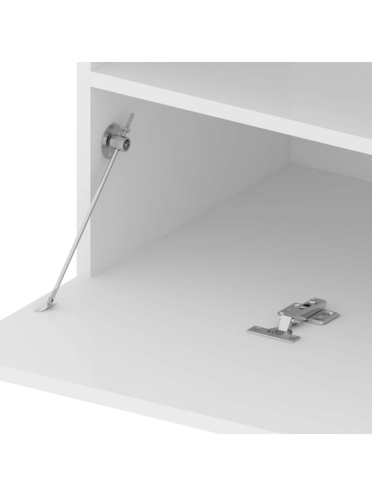 Tv skapīši ar led lampiņām, 2 gab., balti, 75x35x40 cm
