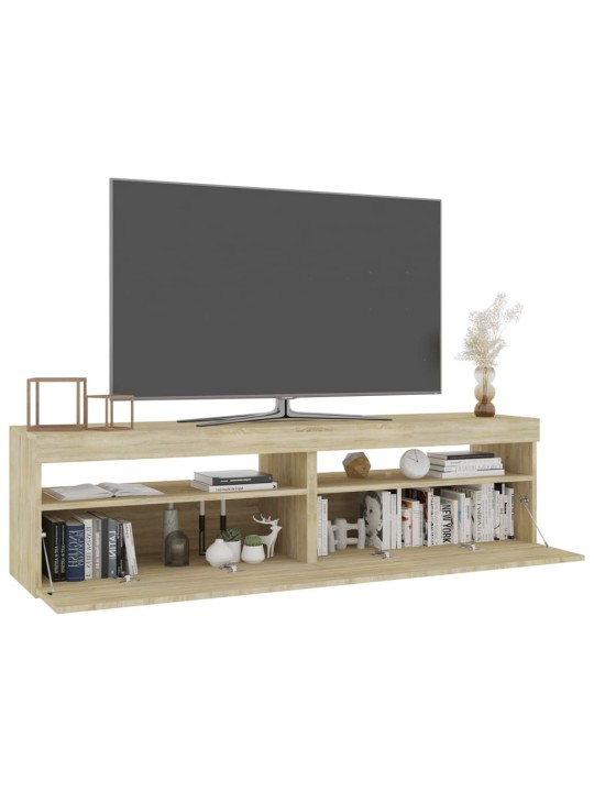 Tv skapīši ar led lampiņām, 2 gab., ozola krāsā, 75x35x40 cm