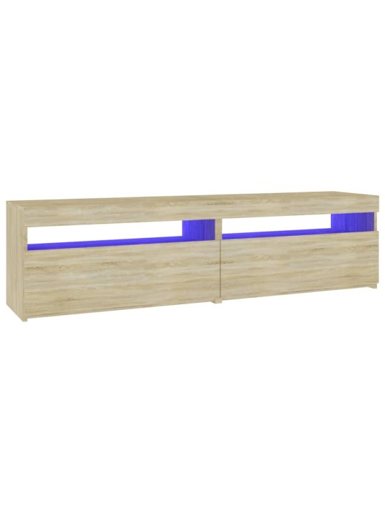 Tv skapīši ar led lampiņām, 2 gab., ozola krāsā, 75x35x40 cm