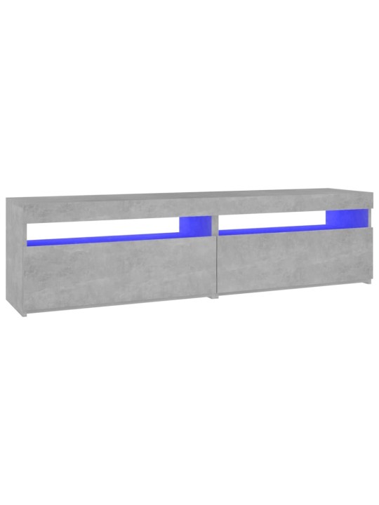 Tv skapīši ar led lampiņām, 2 gab., betona pelēki, 75x35x40 cm