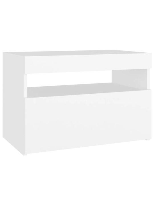 Tv galdiņš ar led lampiņām, 60x35x40 cm, balts