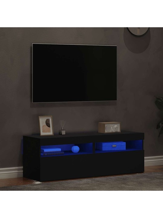 Tv galdiņi ar led lampiņām, 2 gab., 60x35x40 cm, pelēki