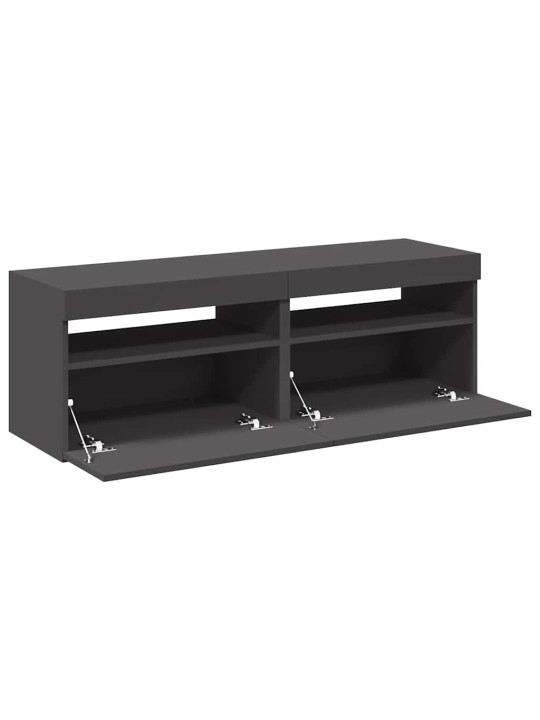 Tv galdiņi ar led lampiņām, 2 gab., 60x35x40 cm, pelēki