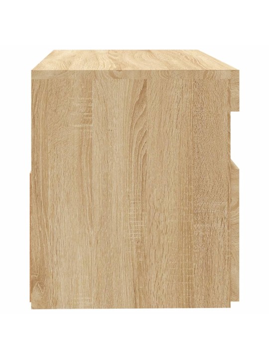 Tv galdiņš ar led lampiņām, ozolkoka krāsā, 60x35x40 cm