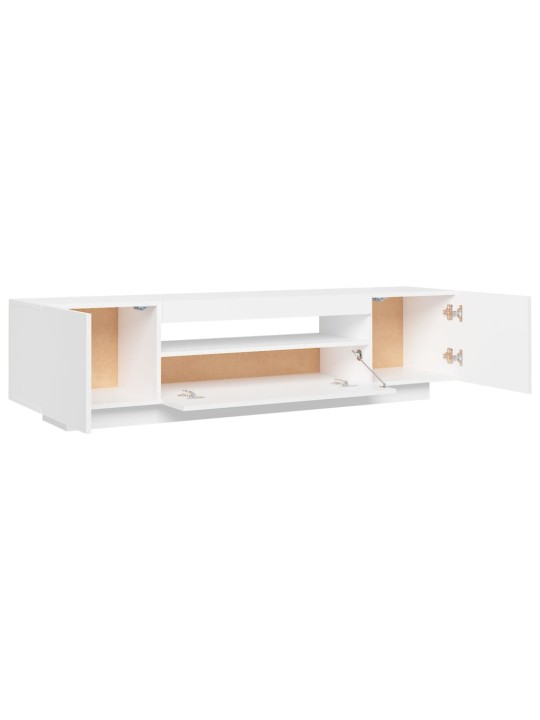 Tv galdiņš ar led apgaismojumu, 160x35x40 cm, balts