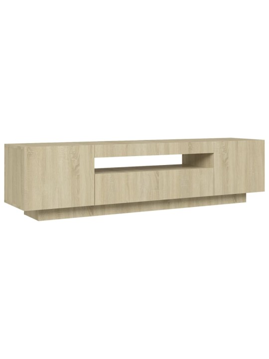 Tv skapītis ar led lampiņām, 160x35x40 cm, ozolkoka krāsa