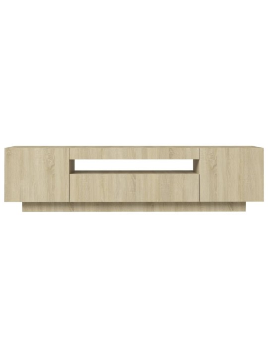 Tv skapītis ar led lampiņām, 160x35x40 cm, ozolkoka krāsa