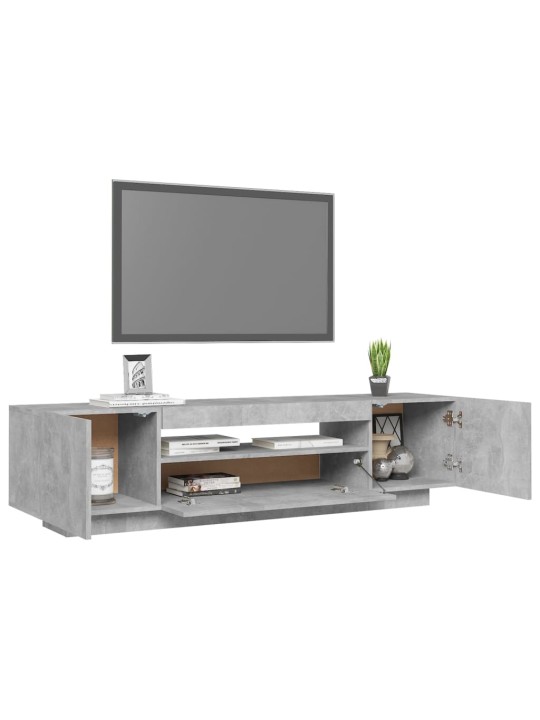 Tv skapītis ar led lampiņām, 160x35x40 cm, betona pelēks
