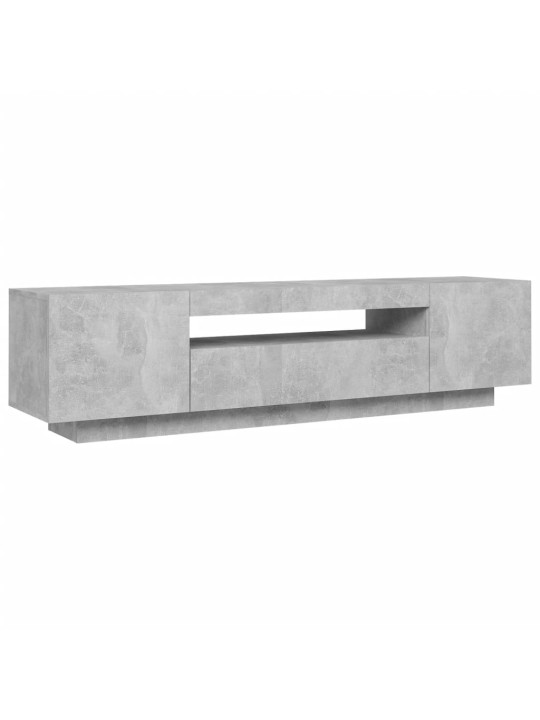 Tv skapītis ar led lampiņām, 160x35x40 cm, betona pelēks