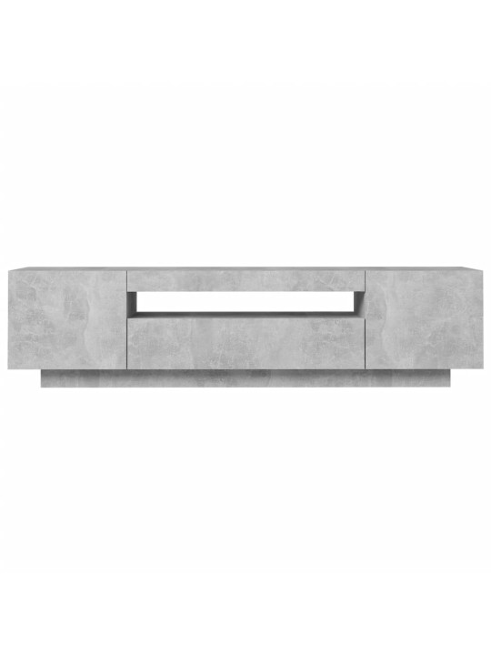 Tv skapītis ar led lampiņām, 160x35x40 cm, betona pelēks