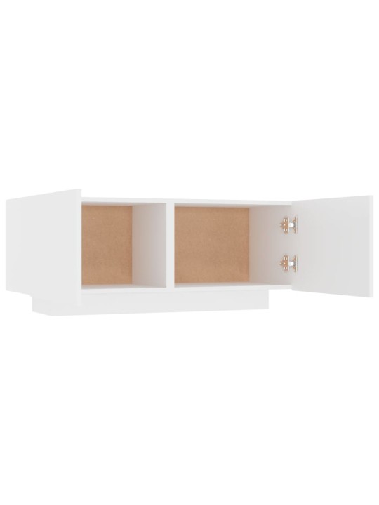 Tv skapītis, balts, 100x35x40 cm, inženierijas koks