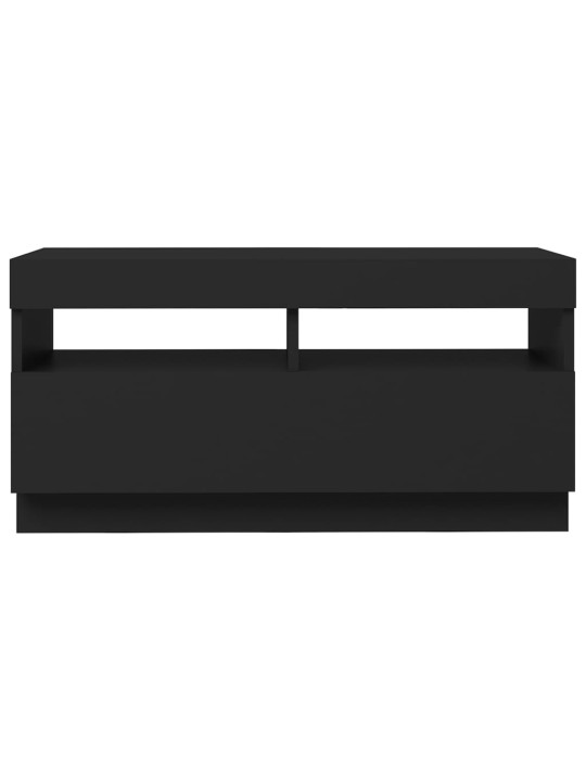 Tv skapītis ar led lampiņām, 80x35x40 cm, melns