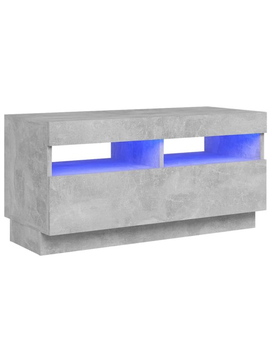 Tv skapītis ar led lampiņām, 80x35x40 cm, betona pelēks