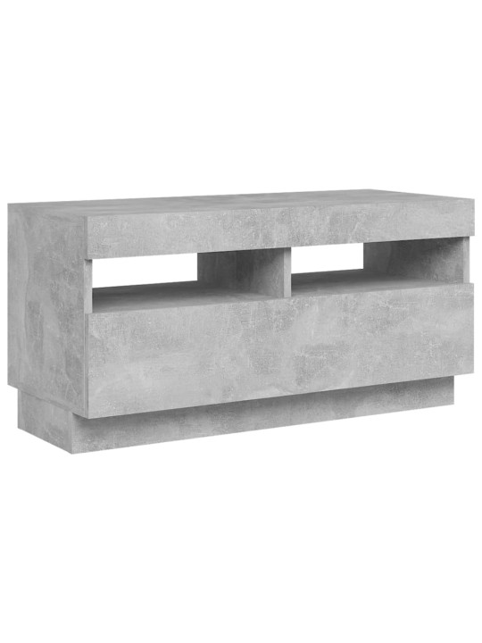 Tv skapītis ar led lampiņām, 80x35x40 cm, betona pelēks