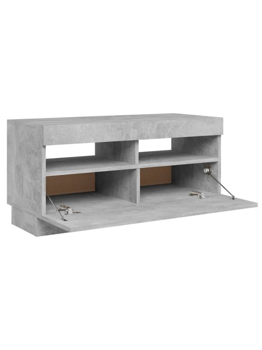 Tv skapītis ar led lampiņām, 80x35x40 cm, betona pelēks