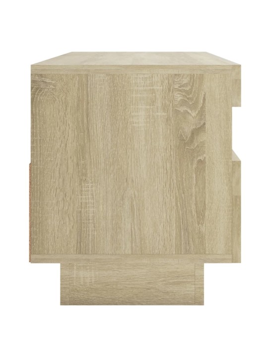 Tv galdiņš ar led lampiņām, ozolkoka krāsa, 100x35x40 cm