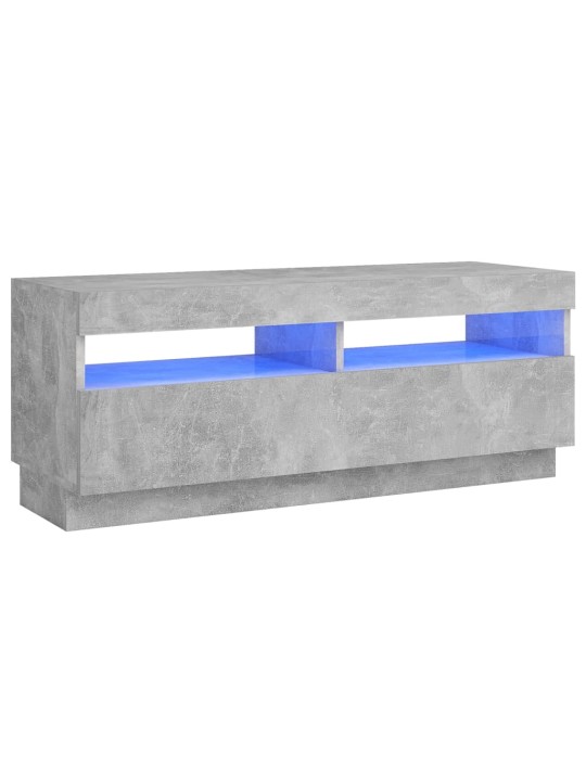 Tv galdiņš ar led lampiņām, 100x35x40 cm, betona pelēks