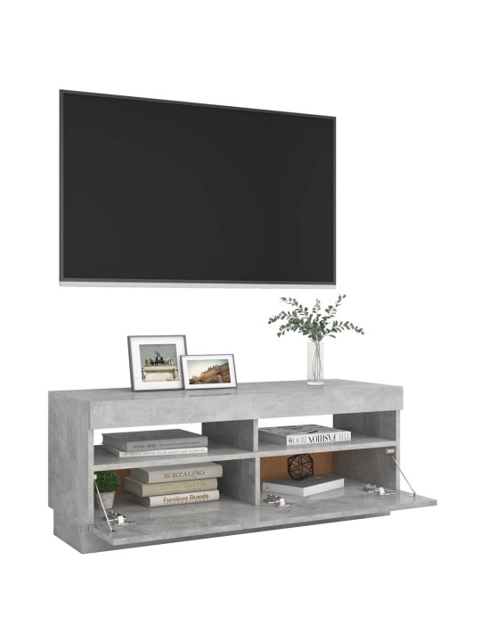 Tv galdiņš ar led lampiņām, 100x35x40 cm, betona pelēks