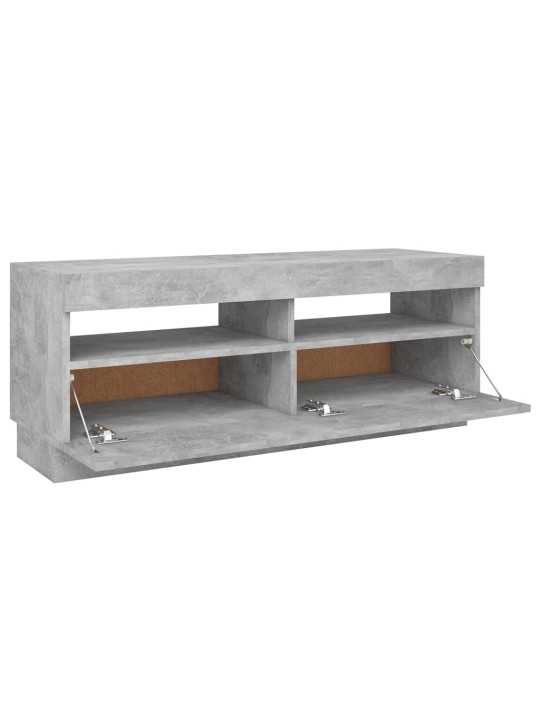 Tv galdiņš ar led lampiņām, 100x35x40 cm, betona pelēks