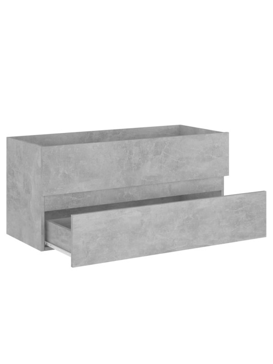 Izlietnes skapītis betonpelēks 100x38,5x45 cm inženierijas koks