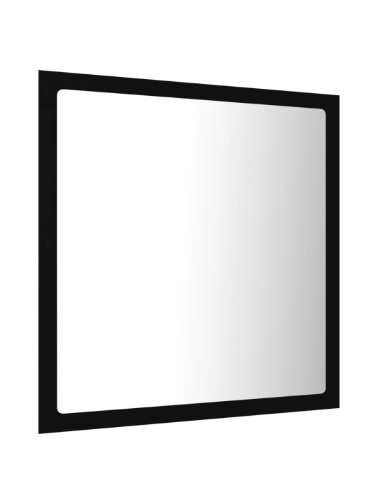 Vannasistabas spogulis, led, melns, 40x8,5x37 cm, akrils