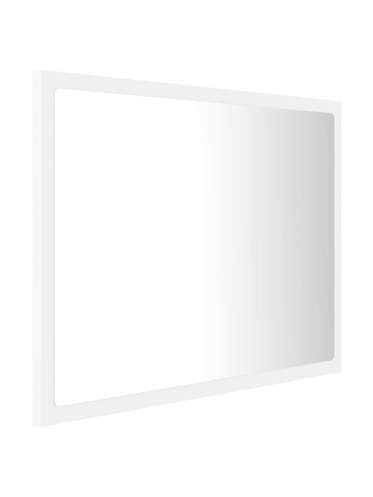 Vannasistabas spogulis, led, balts, 60x8,5x37 cm, akrils