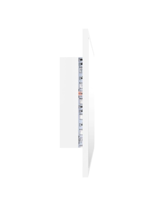 Vannasistabas spogulis, led, balts, 60x8,5x37 cm, akrils