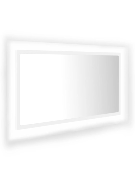 Vannasistabas spogulis, led, balts, 80x8,5x37 cm, akrils