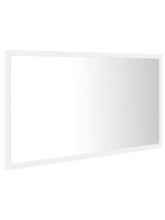 Vannasistabas spogulis, led, balts, 80x8,5x37 cm, akrils