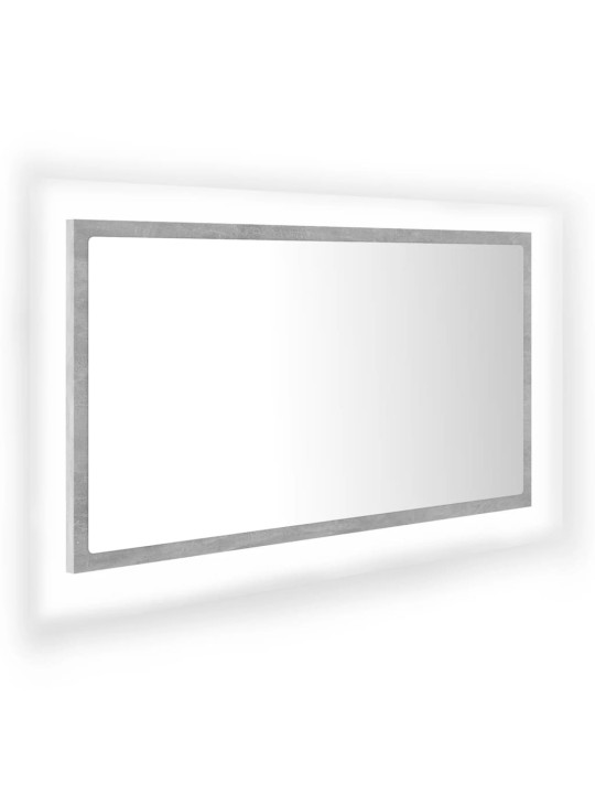Vannasistabas spogulis, led, pelēks, 80x8,5x37 cm, akrils