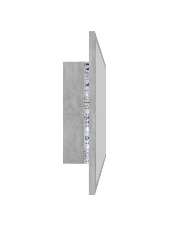 Vannasistabas spogulis, led, pelēks, 80x8,5x37 cm, akrils