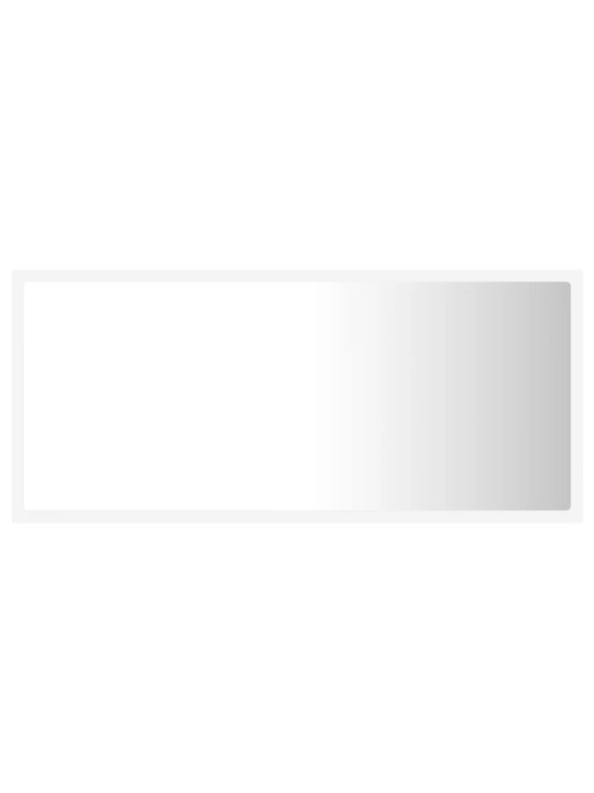 Vannasistabas spogulis, led, balts, 90x8,5x37 cm, akrils